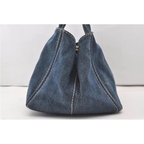 Authentic Prada Denim Blue Canapa Tote + Wallet! - Picture 6 of 13